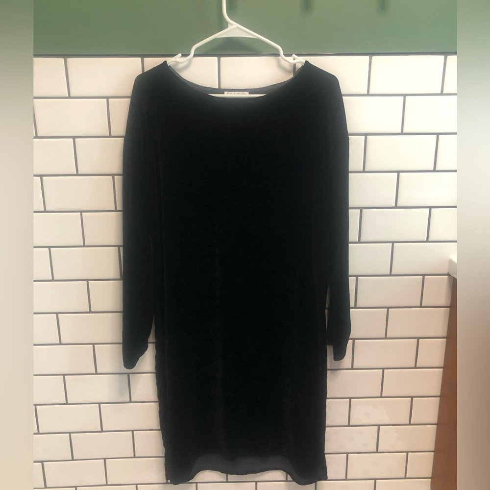 Free People x CP Shades Black Velvet Dress